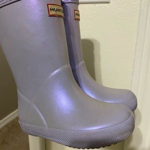 Little Kids size 7c (toddler) hunter boots purple